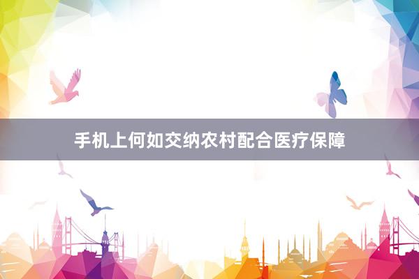 手机上何如交纳农村配合医疗保障