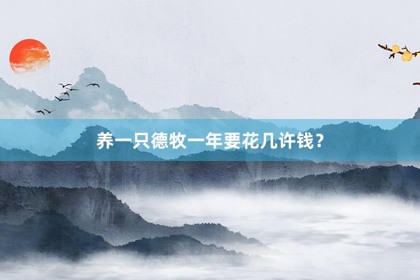 养一只德牧一年要花几许钱？